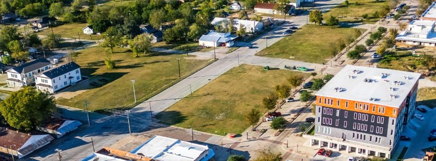 aerial photo of the Downtown North Property