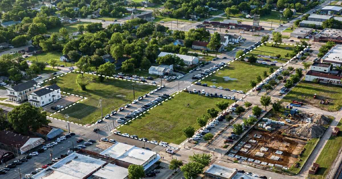 aerial photo of the Downtown North Property